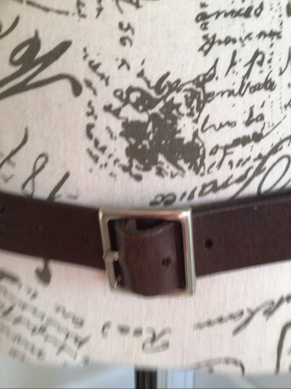 Brown Floral Embossed genuine Leather Waist Belt - Sz L/XL 40 inches